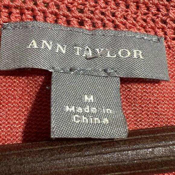 Ann Taylor Mauve Dusty Rose PInk Silk Blend Soft knit 3/4 sleeve Blouse Medium - Picture 4 of 5